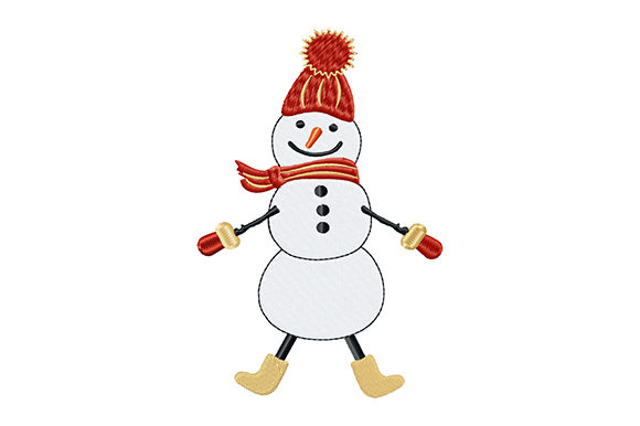 Cheerful Snowman: A Boutique-Worthy Winter Embroidery Design