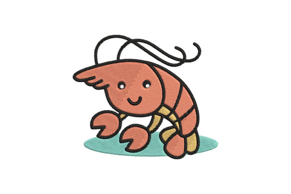 Cute Sea Animal Shrimp Embroidery Review