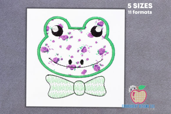 Frog Boy with Bow Applique for Kids