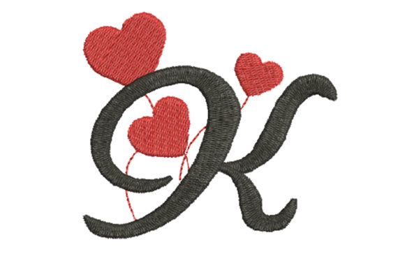 Heart Alphabet Letter K Review for Seasonal Embroidery