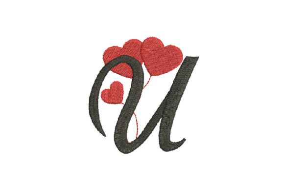 Heart Alphabet Letter U Review for Embroidery Projects