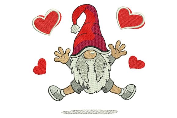 Heart Gnome Embroidery for Seasonal Creations