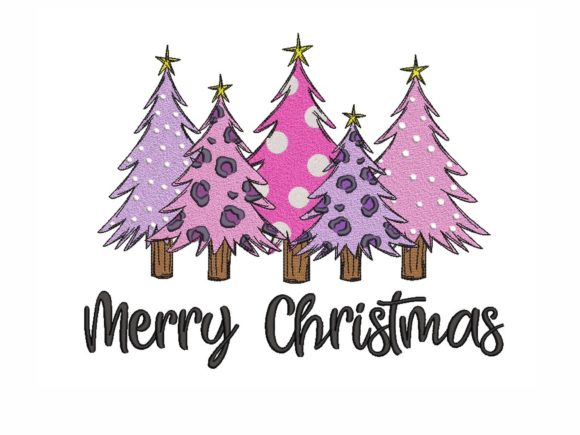 Leopard Christmas Trees Embroidery Review