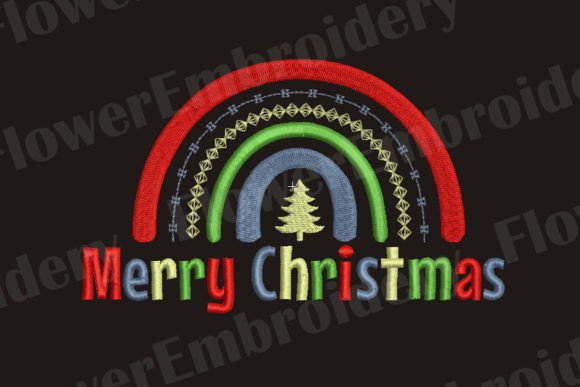 Merry Christmas Rainbow Embroidery Review