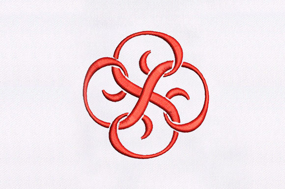 Red Symmetrical Shape Embroidery Review