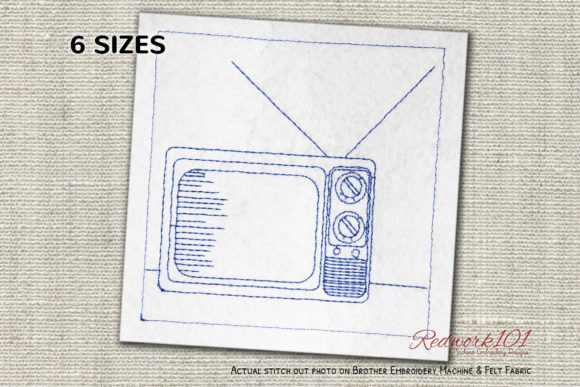 Retro Old Televisions Embroidery Design