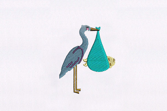 Stork with Baby Embroidery Review