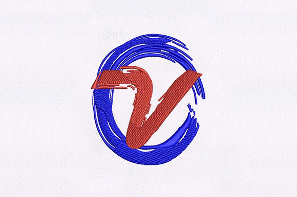 V Alphabet Logo Embroidery Review