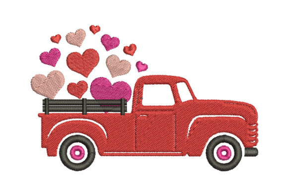 Valentine's Red Truck Embroidery Review