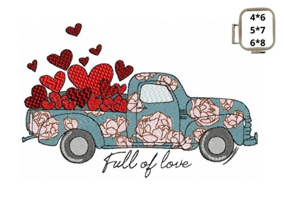 Valentine's Truck Full of Love Embroidery Review