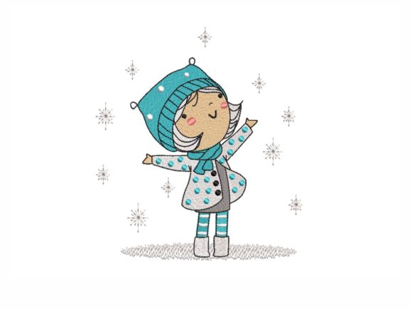 Winter Girl Embroidery Review for Christmas Products